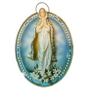 Vtg Bradford Exchange Lady of Hope Wall Plaque